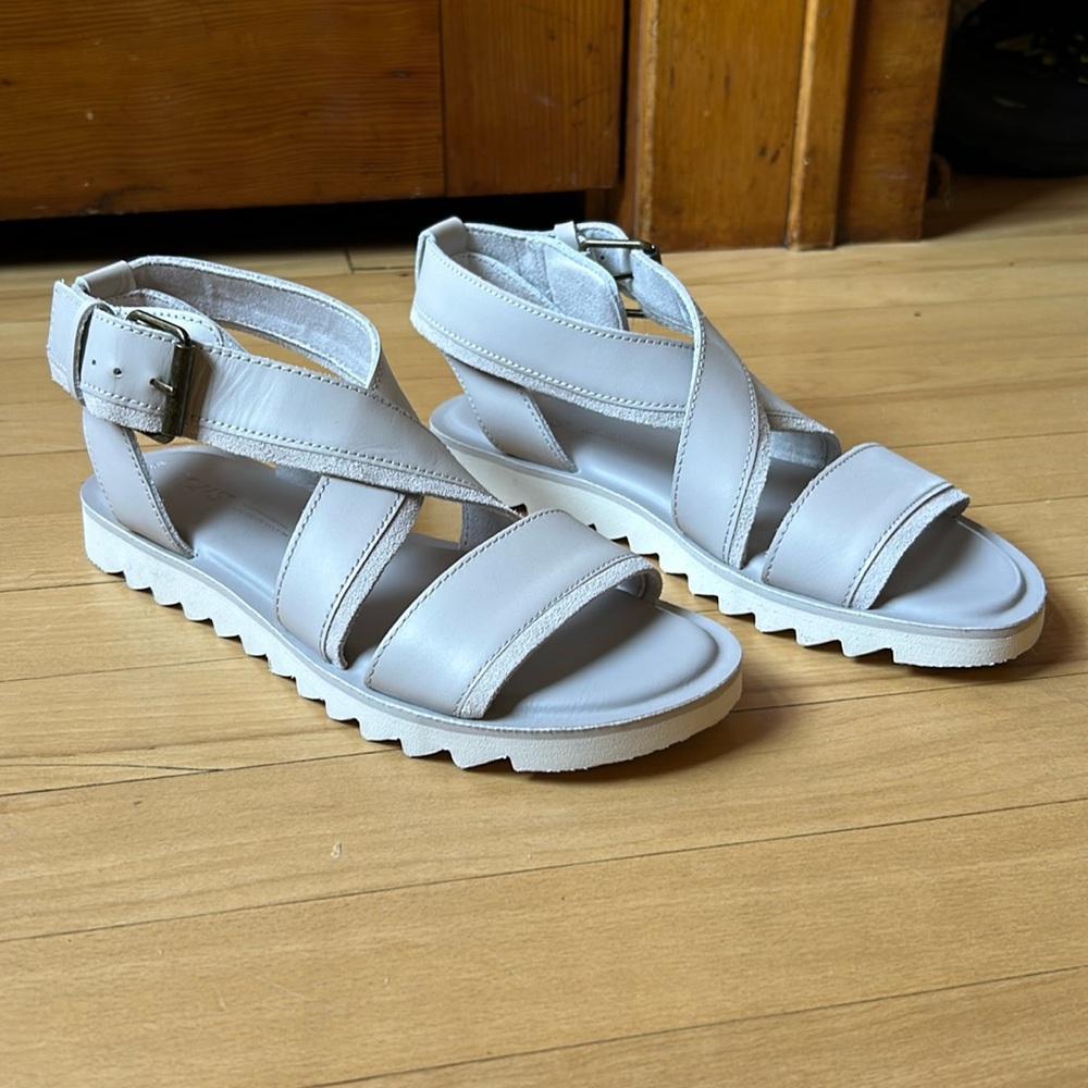 Leather walking sandals.  Comfortable.